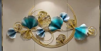 Golden Blue Iris Flower Decorative Item for Wall