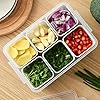 Food Storage Containers With Lids Airtight,6-In-1 Storage Box Kitchen Scallion Storage Box