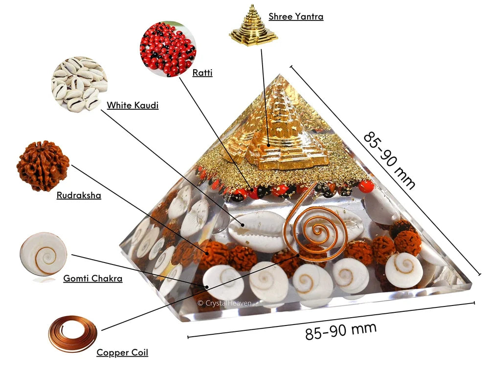 Crystal Wealth Gomati Chakra Shree Yantra Pyramid